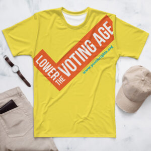 Yellow Unfitted Voting Age T-shirt