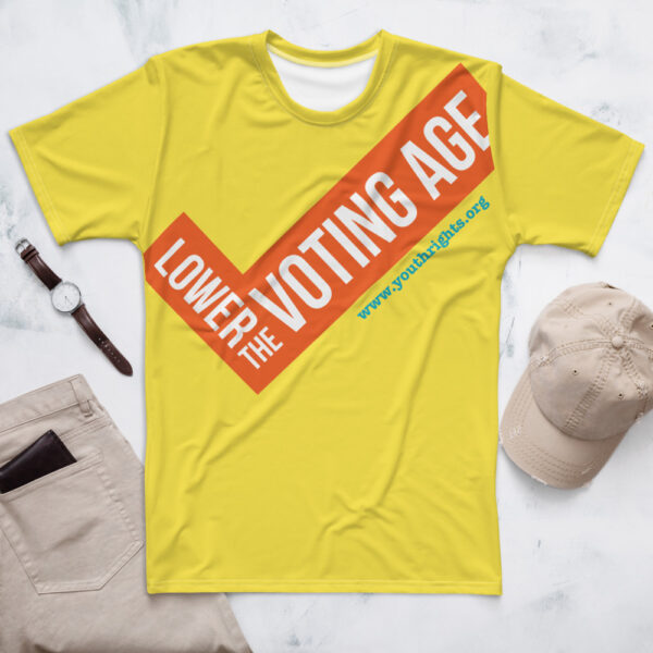 Yellow Unfitted Voting Age T-shirt