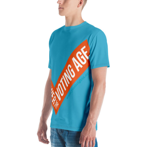 Fitted Blue Voting Age T-shirt - Image 4