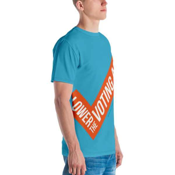Fitted Blue Voting Age T-shirt - Image 3